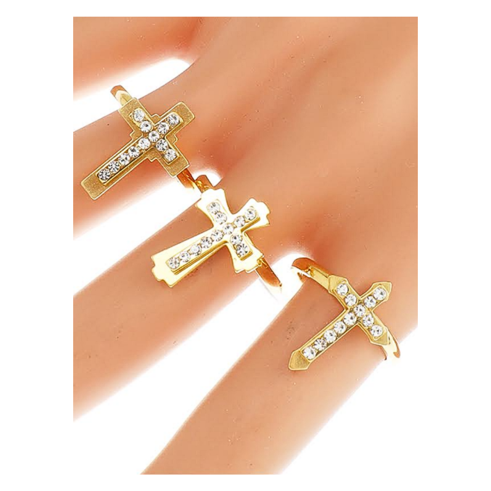 Stainless Steel Cross Ring