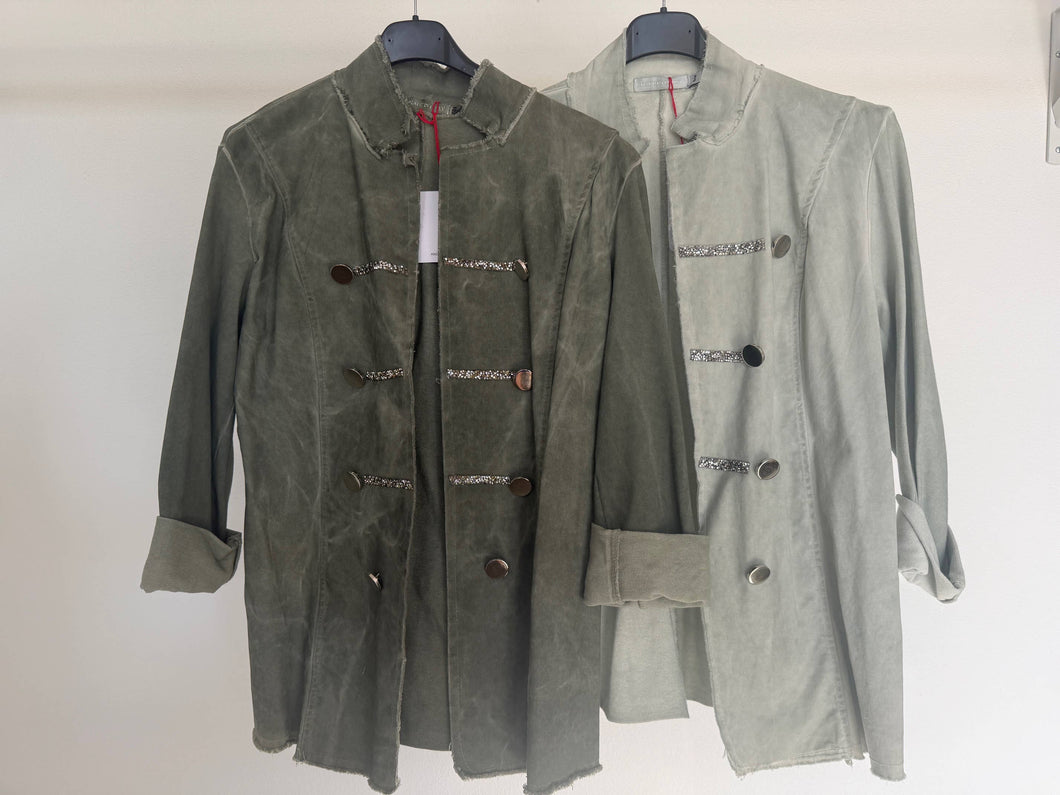 Light Olive Military Style Jacket