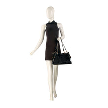 Black Decorated Sparkling Rhinestone Satchel Handbag