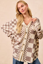 Oatmeal Mocha Checker Waffle Thermal Bibi Shacket 11/18/25 1245