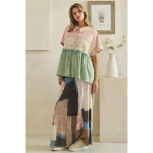 Blush Washed Collared Half Placket Oli+Hali Top
