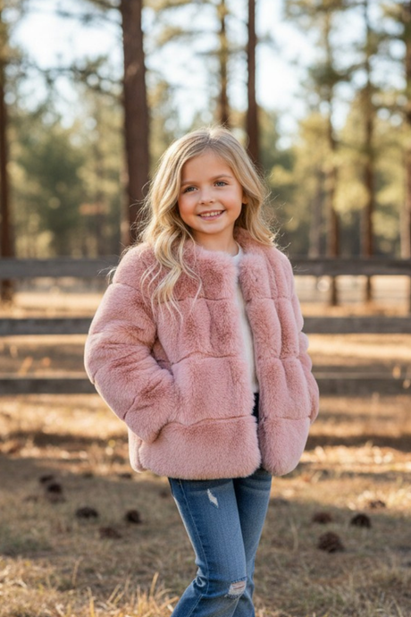 Furr puffy jacket, luxuries blush jacket