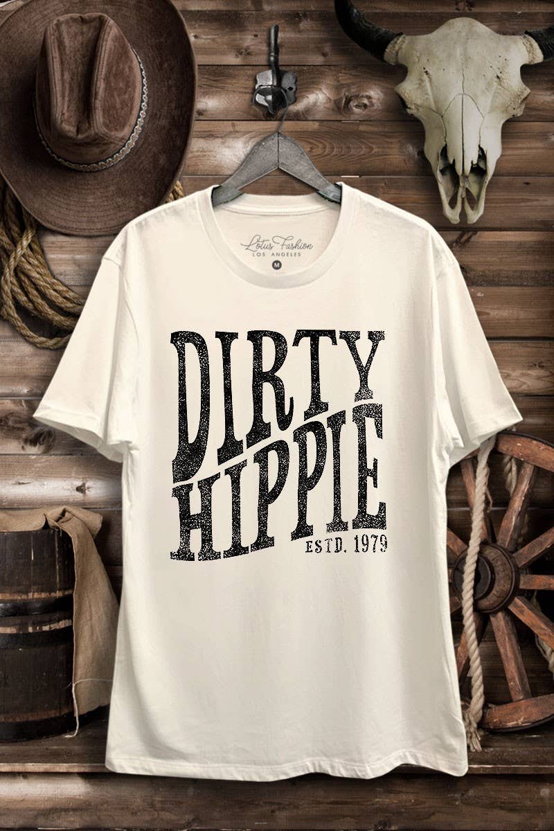 Ivory Dirty Hippie Graphic Top
