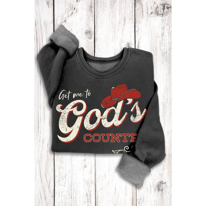 Mineral Black Get Me to Gods Country Mineral Graphic Sweatshirt