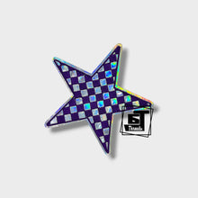Metallic Checkered Stars....Cap Patches