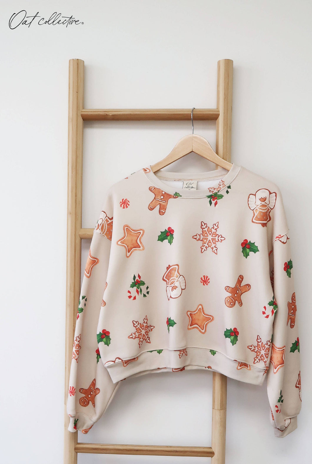 Christmas Cookie Cropped Sweatshirt