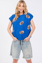 Blue Game Day Football Patch Sweater