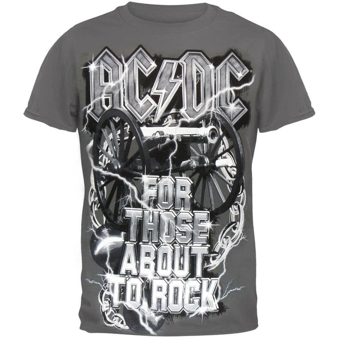 AC/DC - For Those About To Rock Gel Lightning T Shirt