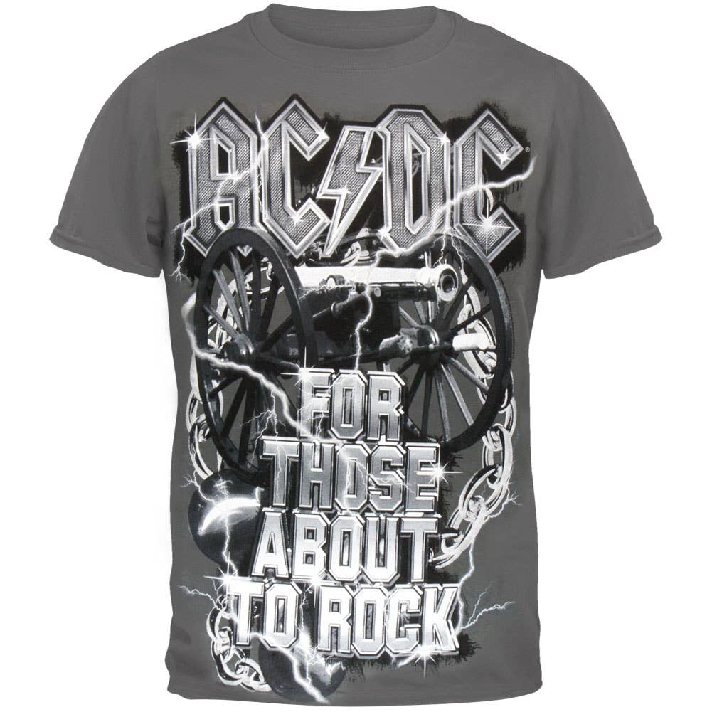 AC/DC - For Those About To Rock Gel Lightning T Shirt