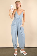 Mauve Mineral Washed Cotton Gauze Casual Jumpsuit