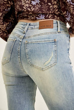 Medium Mid Rise Tinted Pin Tack Detail Flare Judy Blue Jeans