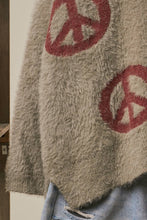 Olive Vintage Peace Oversized Cardigan