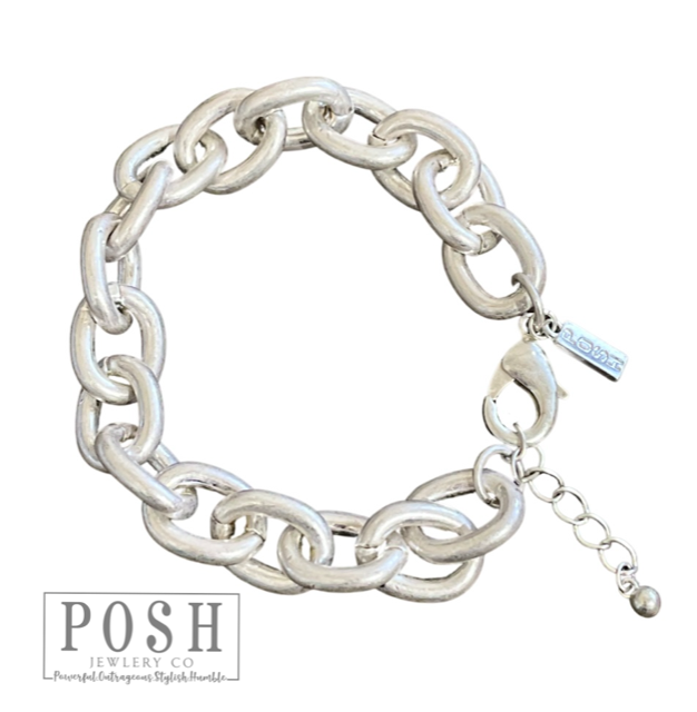 Chunky chain bracelet: Silver