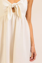 Cream Airflow Tie-Front Cutout Mini Dress