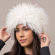 Ivory Fluffy Curly Hair Winter Statement Hat