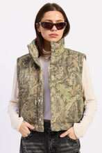 Olive Tan Camo Puffer Vest