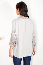 Stone Collared Button Down Oversized Venti Top