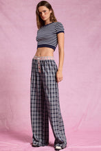 Midnight Contrast Waistband Plaid Boxer Pants