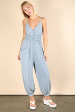 Denim PLUS SIZE Mineral Washed Cotton Gauze Jumpsuit