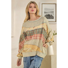 Ash Washed Fabric Long Sleeve Oli+Hali Top