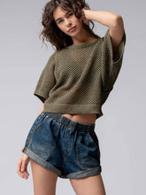Camo Spring Elastic Waist Cuffed Print Urban Daizy Shorts