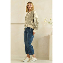 Cream Washed Leopard Bomber Oli+Hali Jacket