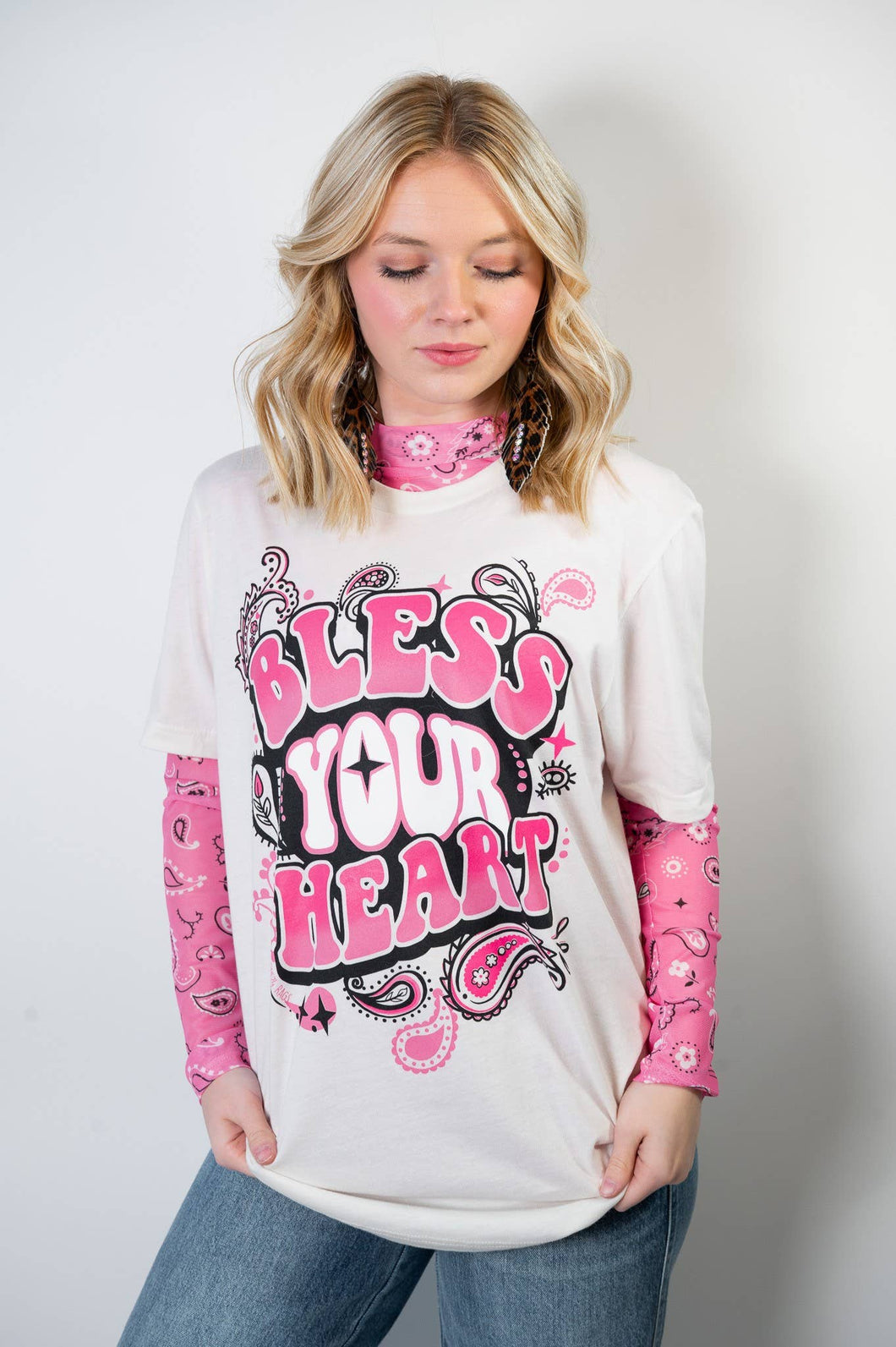 Bless Your Heart Paisley One24 Tee