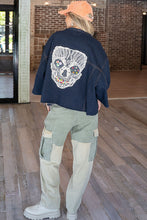 Denim Skeleton Embroideredy POL Jacket 6/19/23 6482