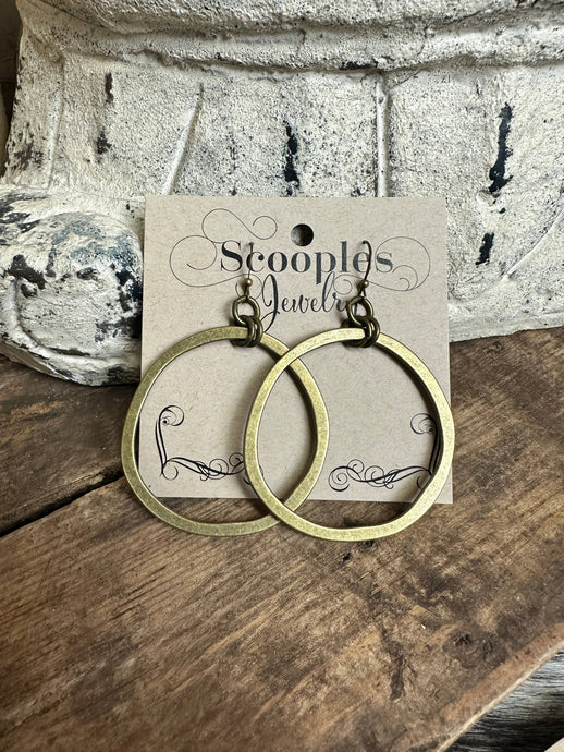 Rings and Hoops Bronze Earrings