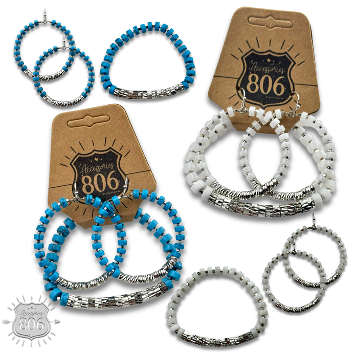 Turquoise Earrings and bracelet set