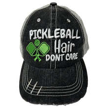 Pickleball Hair Don't Care Women's Embroidered Baseball Cap