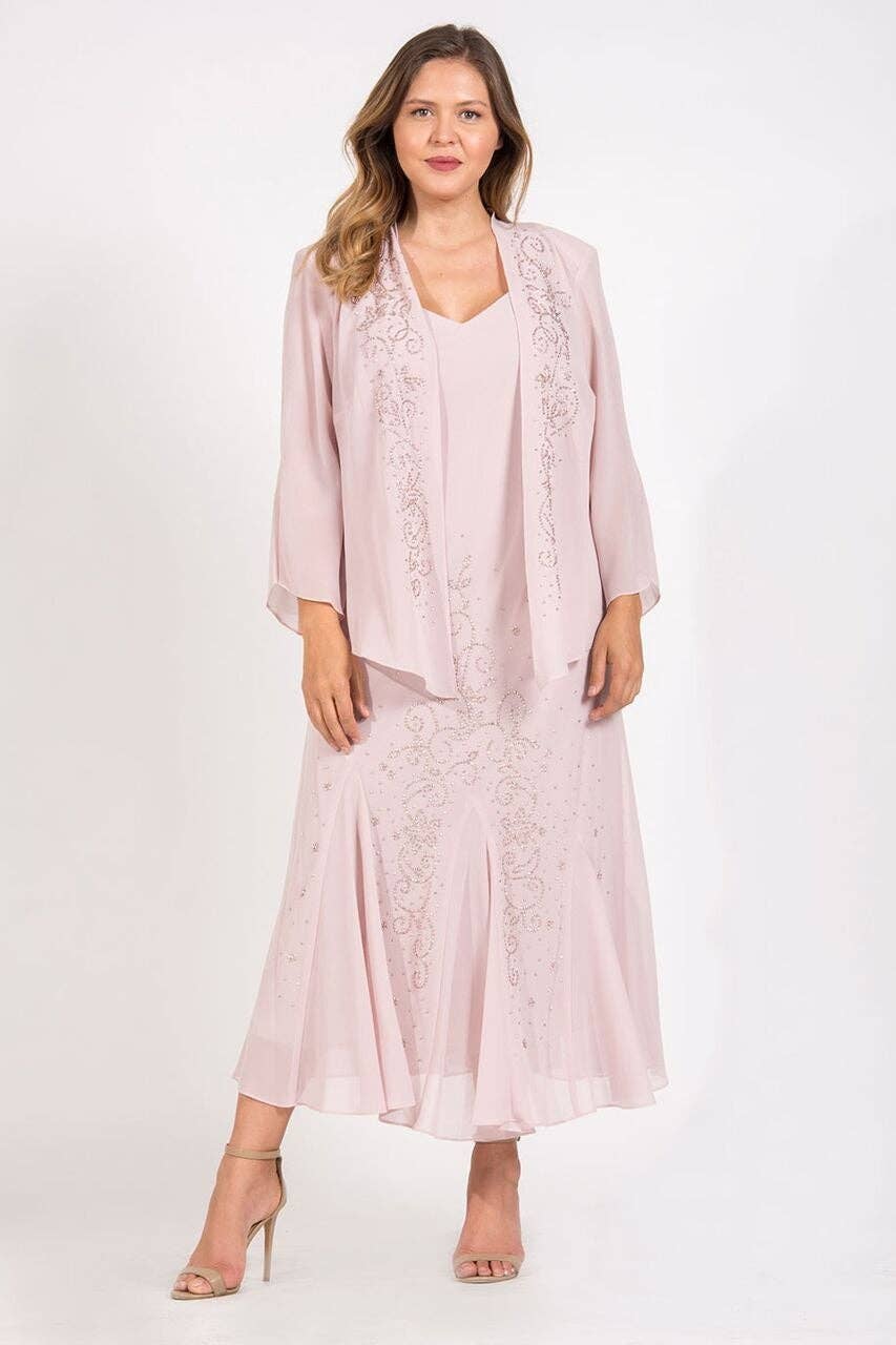 Mauve Long Formal Jacket Dress