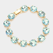 Lavender Opal American USA Round Stone Link Evening Bracelet