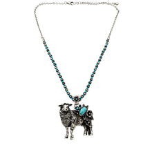 Sheep Farm Animal Western Navajo Turquoise Beads Necklace: