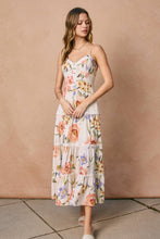 Spring Garden Honeysuckle Drift Lace Tiered Midi Dress