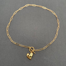 Gold Heart Charm 18K Gold Plated Stainless Steel Necklace