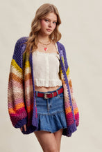 Rainbow Hand-Crochet Open Cardigan