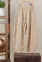Beige Casual Textured Pants
