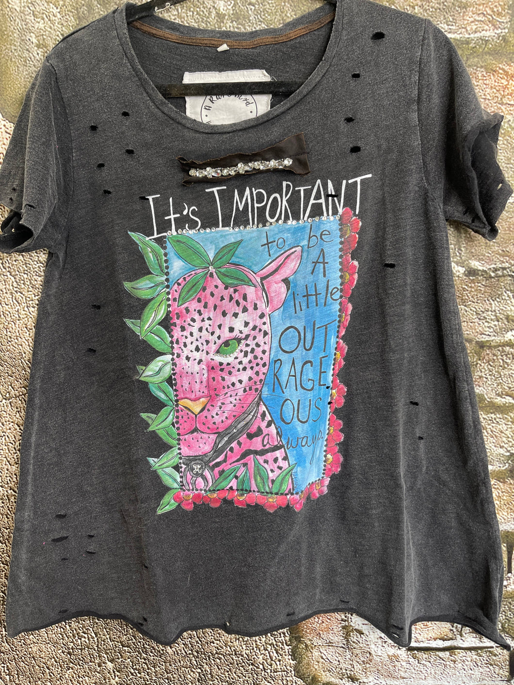 OUTRAGEOUS Hand Distressed Shirt : Sm