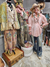 Pink Eyelet Linen Rare Bird Top