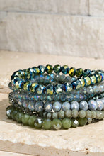 Golden Girl Glass Bead 9 Set Bracelet