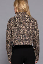 Taupe Brown Animal Printed Cotton Twill Jacket