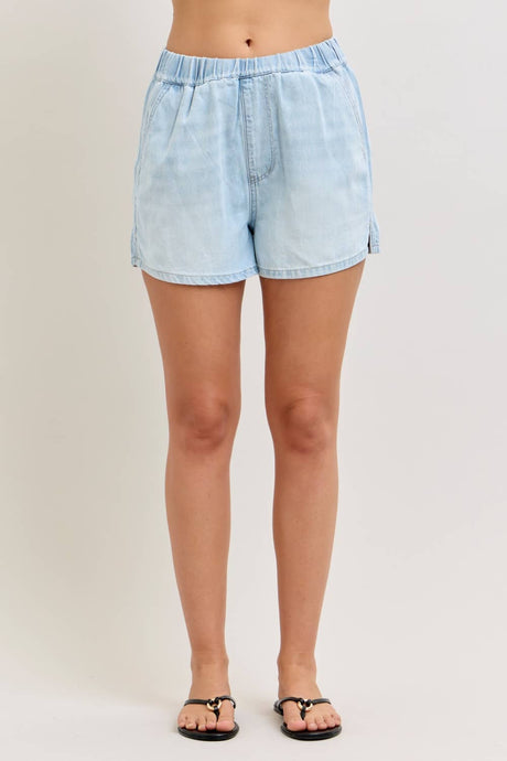 Light High Waist Featherweight Judy Blue Boxer Shorts