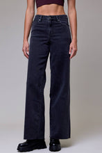 Charcoal Wash Clean Stretch High Rise Wideleg Hidden Jeans