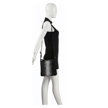 Black Glamorous Rhinestone Design Crossbody Sling