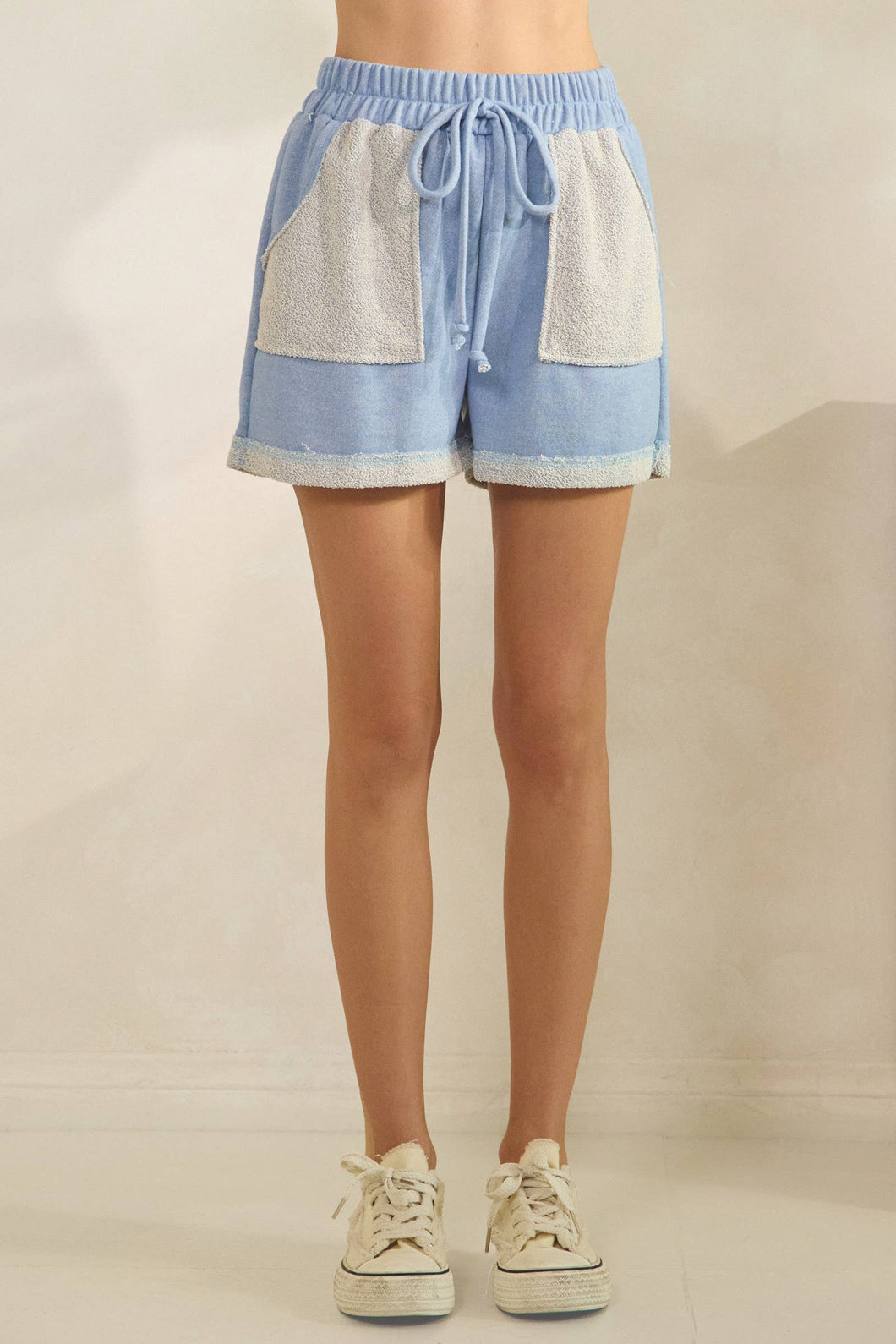 Sky Blue LoopTerry Cont Pocket J.Her Shorts