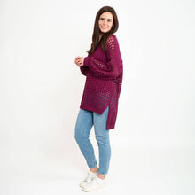 Burgundy Olli Crochet Sweater