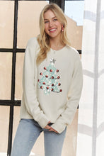 Ivory Round Neck Christmas Tree Sweater