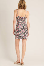 Black Multi Sleeveless Floral Print Mini Dress