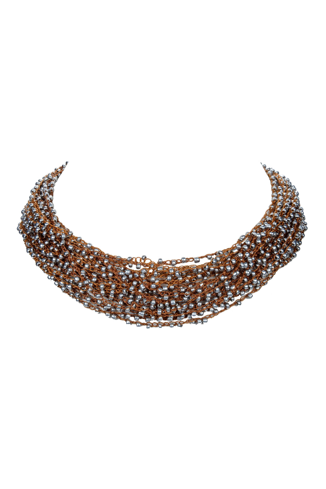 Crystal Bead Choker Necklace